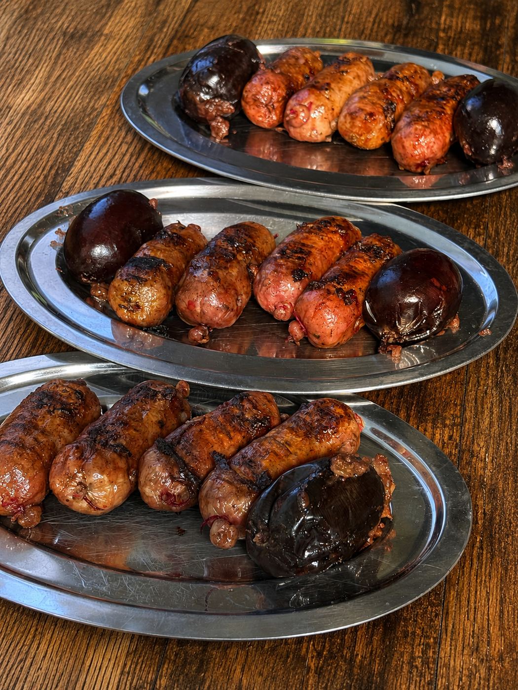 Bandejas de chorizos y morcillas