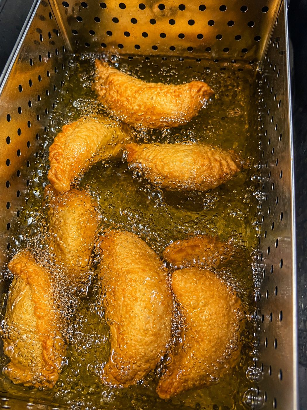 Empanadas fritas en el momento