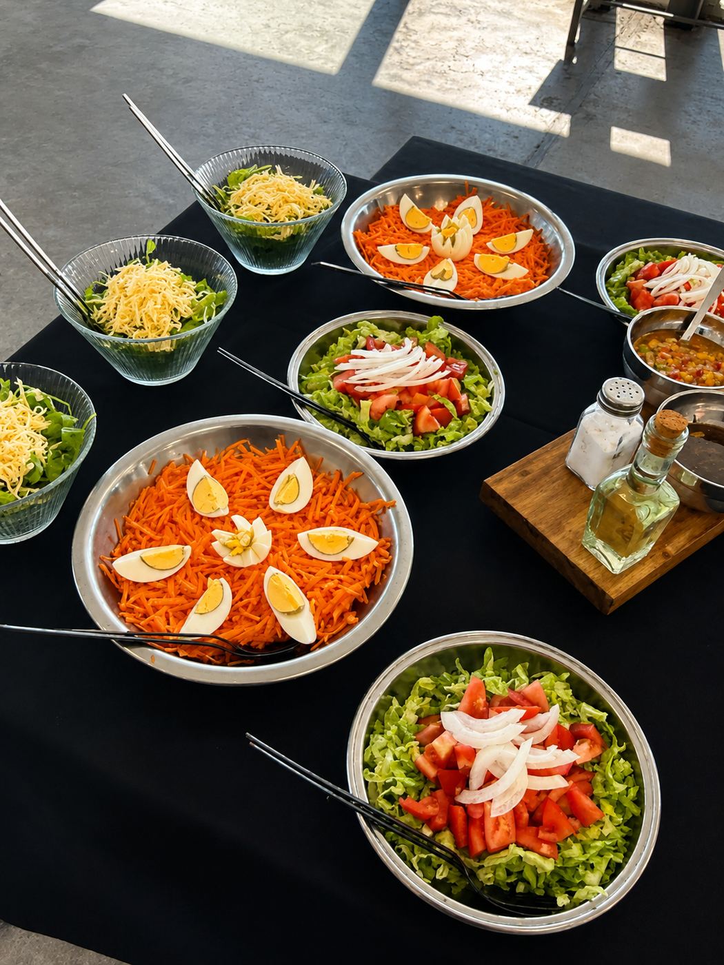 Ensaladas frescas como guarnición